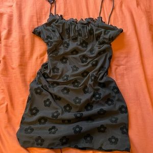 Princess Polly black floral mini dress